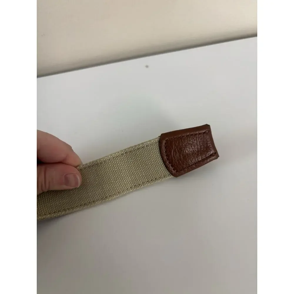 Peter Millar Women’s O-Ring Leather Golf Belt Size Large Brown Tan Spain MS16A69